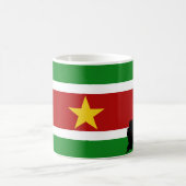 surinaamse vlag + land コーヒーマグカップ (中央)