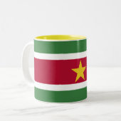 Suriname Flag ツートーンマグカップ (正面左)