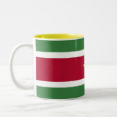 Suriname Flag ツートーンマグカップ (左)