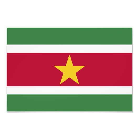 Suriname Flag フォトプリント (正面)