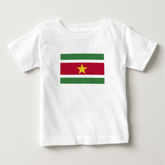 Suriname Flag ベビーTシャツ (正面)