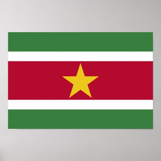 Suriname Flag ポスター (正面)