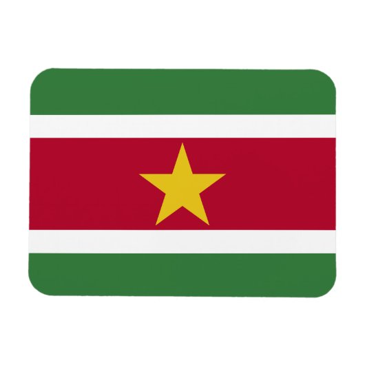 Suriname Flag マグネット (横)