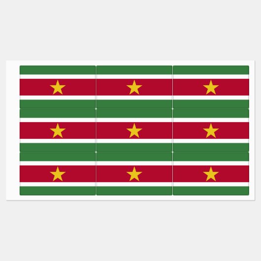 Suriname Flag ラベル (シート)
