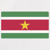 Suriname Flag ラベル (デザイン1)