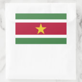 Suriname Flag 長方形シール (バッグ)