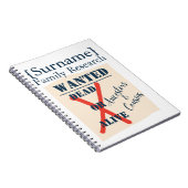 [Surname] Family Research (Wanted Poster) ノートブック (右側)