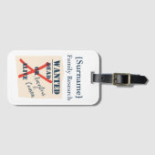 [Surname] Family Research (Wanted Poster) ラゲッジタグ (正面横)