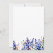 SURPISEパーティー18誕生日ブルー7月誕生花 招待状 (裏面)