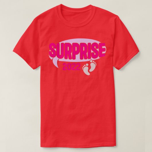 Surprise 2022 Pregnancy Baby Mothers Day Tシャツ (デザイン正面)
