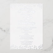 Surprise 25th Anniversary Party Invitation in Silv 箔招待状 (正面)