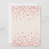 SURPRISE 90th Birthday Rose Gold Confetti Beige 招待状 (裏面)