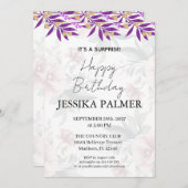 Surprise Birthday Invitation 招待状 (正面/裏面)