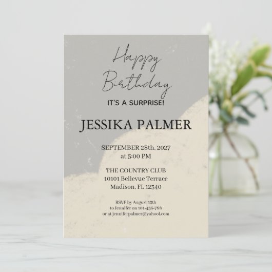 Surprise Birthday Invitation 招待状 (スタンド正面)