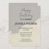 Surprise Birthday Invitation 招待状 (正面/裏面)