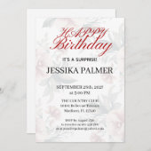 Surprise Birthday Invitation 招待状 (正面/裏面)