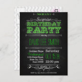 Surprise Birthday Party インビテーションポストカード (正面/裏面)