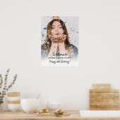 Surprise Birthday Party Photo Fun Welcome  ポスター (キッチン)