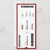 Surprise Boarding Pass Plane Ticket Invitation (正面)