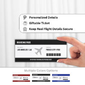 Surprise Boarding Pass Plane Ticket Invitation