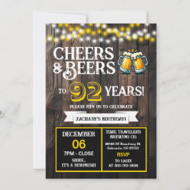 Surprise Brewery が92歳の誕生日を祝う Cheers + Beers 招待状
