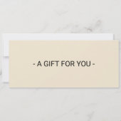 Surprise Cabin Trip Ticket  招待状 (裏面)