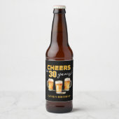 Surprise Cheers and Beers Birthday Party ビールラベル (正面)
