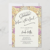 Surprise Floral Mum's the Word Baby Shower 招待状 (正面)