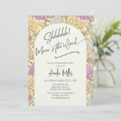 Surprise Floral Mum's the Word Baby Shower 招待状 (スタンド正面)