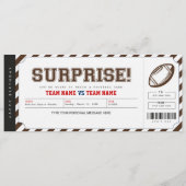 Surprise Football Game Stadium Gift Ticket 招待状 (正面)