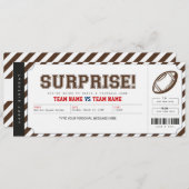 Surprise Football Game Stadium Gift Ticket 招待状 (正面/裏面)