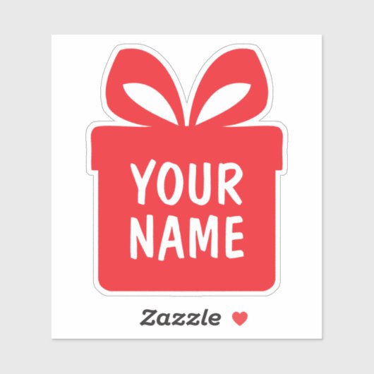 Surprise gift box custom vinyl contour sticker シール (シート)