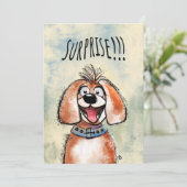 Surprise. Happy Dog! Funny card. シーズンカード (スタンド正面)