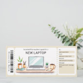 Surprise Laptop Gift Certificate 招待状 (スタンド正面)