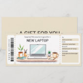 Surprise Laptop Gift Certificate 招待状 (正面/裏面)