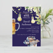 Surprise Navy 40th BBQ Birthday Invitation 招待状 (スタンド正面)