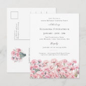 SURPRISE PARTY 100 Carnation January Birth Flower インビテーションポストカード (正面/裏面)