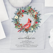 SURPRISE PARTY 100th Birthday Cardinal Wreath アクリル招待状