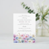 SURPRISE PARTY 40 Birthday September Birth Flower インビテーションポストカード (スタンド正面)