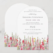 SURPRISE PARTY 40th Birthday August Birth Flower 招待状 (正面/裏面)