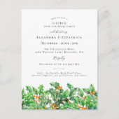 SURPRISE PARTY 70th Birthday December Birth Flower インビテーションポストカード (正面)