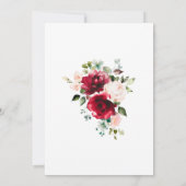 SURPRISE PARTY 70th Birthday Red Pink Floral 招待状 (裏面)