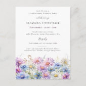 SURPRISE PARTY 75 Birthday September Birth Flower インビテーションポストカード (正面)