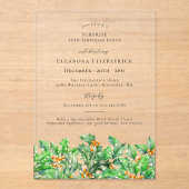 SURPRISE PARTY 75th Holly December Birth Flower アクリル招待状 (正面)