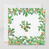 SURPRISE PARTY 80th Birthday December Birth Flower 招待状 (裏面)