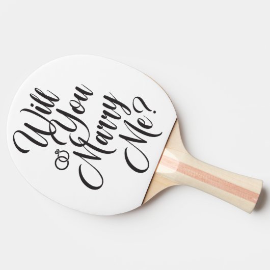 Surprise Proposal “Will You Marry Me?”  卓球ラケット (横)