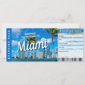 Surprise Trip to Miami Gift Boarding Pass Card 招待状 (正面)
