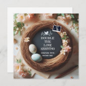  Surprise Twins Reveal, Twin Pregnancy  案内状 (正面/裏面)