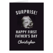 Surprise Ultrasound Photo First Father's Day Card (正面)