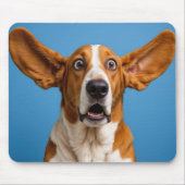 Surprised Basset Hound マウスパッド (正面)